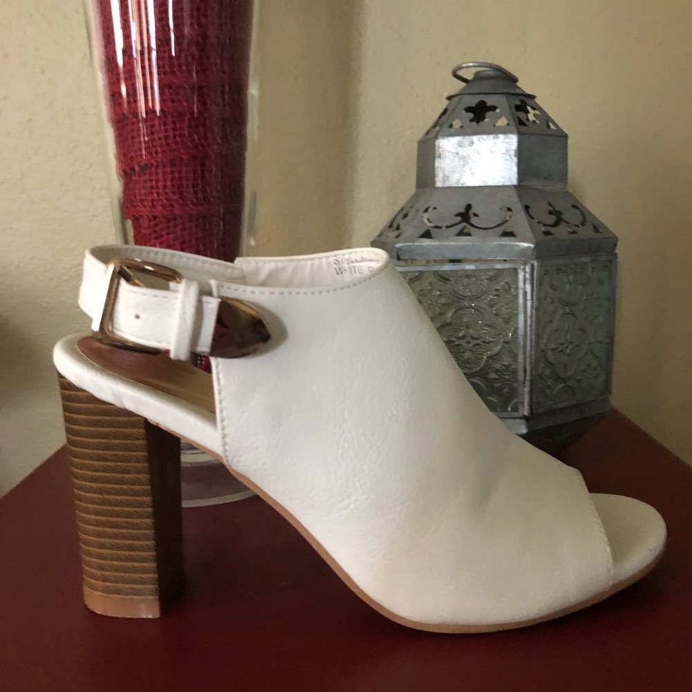 White peep toes